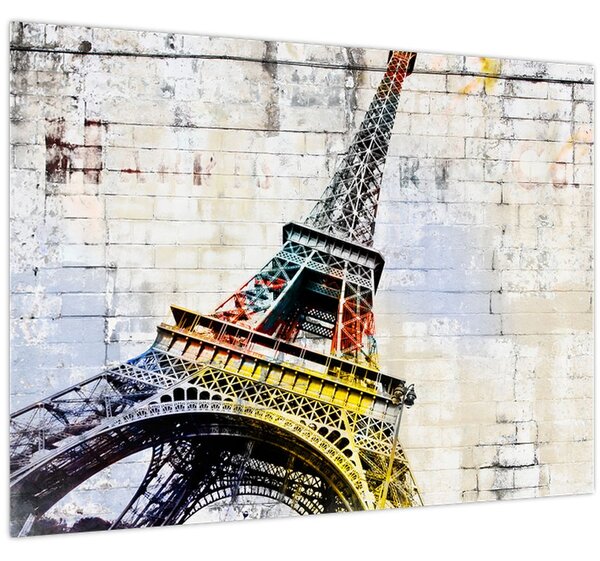 Tablou - Arta digitală a Turnului Eiffel (70x50 cm)