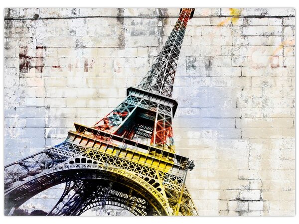 Tablou - Arta digitală a Turnului Eiffel (70x50 cm)
