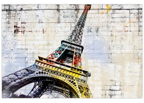 Tablou - Arta digitală a Turnului Eiffel (90x60 cm)
