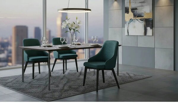 Scaun tapitat TOLEDO 3, verde, 57x56x86 cm