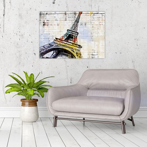 Tablou - Arta digitală a Turnului Eiffel (70x50 cm)