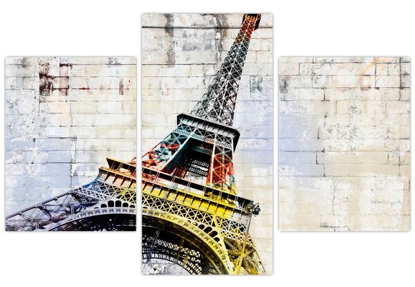 Tablou - Arta digitală a Turnului Eiffel (90x60 cm)