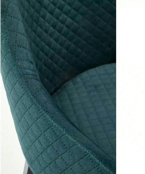 Scaun tapitat TOLEDO 3, verde, 57x56x86 cm