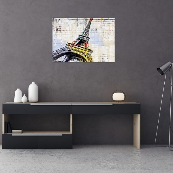 Tablou - Arta digitală a Turnului Eiffel (70x50 cm)