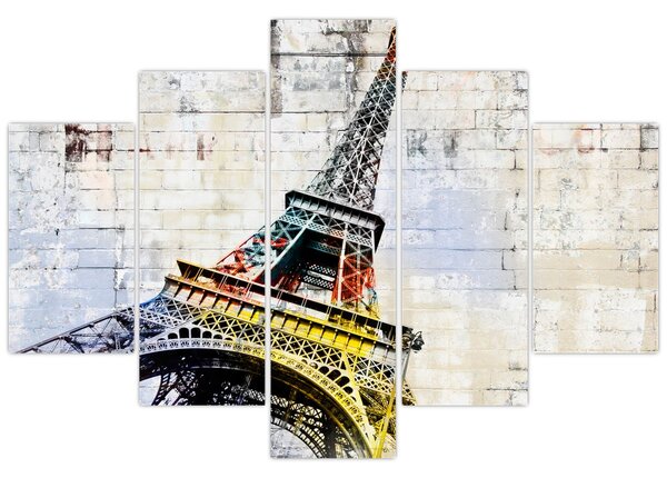 Tablou - Arta digitală a Turnului Eiffel (150x105 cm)