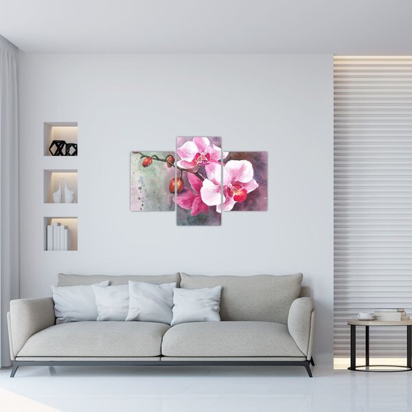 Tablou - Orhidee, acvariu (90x60 cm)