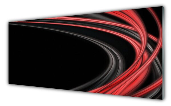 Tablou pe sticla Abstract Art Gri Portocaliu Negru