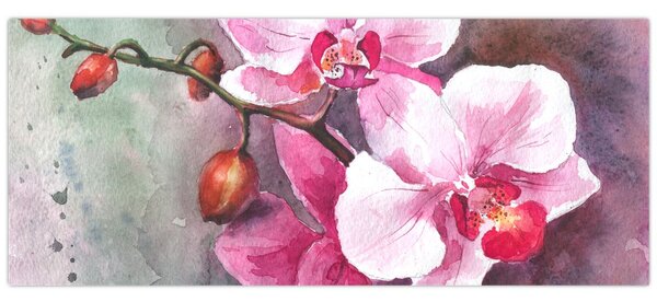 Tablou - Orhidee, acvariu (120x50 cm)