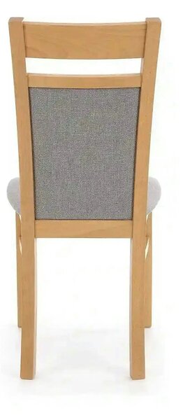 Scaun GERARD 2, gri/stejar honey, stofa clasica/lemn de fag, 44x55x97