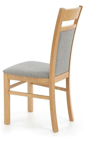 Scaun GERARD 2, gri/stejar honey, stofa clasica/lemn de fag, 44x55x97