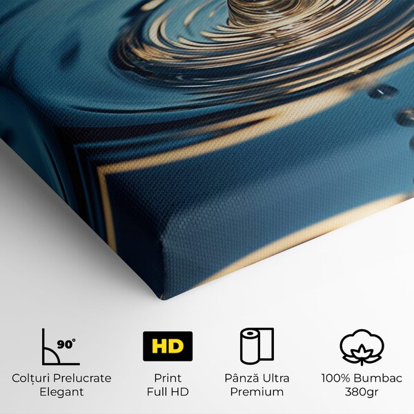 Tablou Canvas, 40x80cm, Dormitor si Living, Feng Shui, Apa, Cream Water Drop
