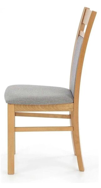 Scaun GERARD 2, gri/stejar honey, stofa clasica/lemn de fag, 44x55x97