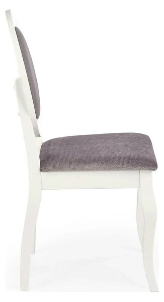 Scaun vintage alb BAROCK, lemn de cauciuc, 45x51x93 cm