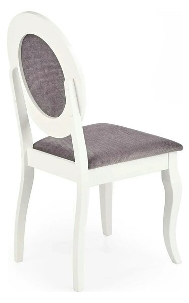Scaun vintage alb BAROCK, lemn de cauciuc, 45x51x93 cm
