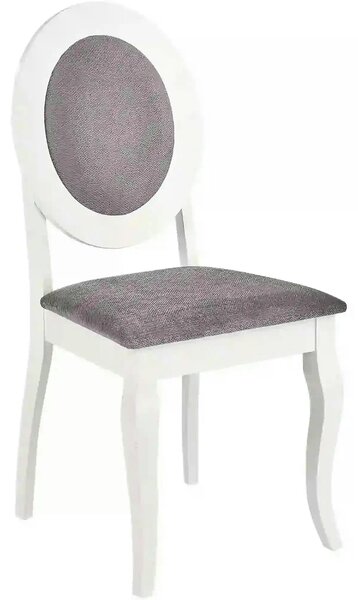 Scaun vintage alb BAROCK, lemn de cauciuc, 45x51x93 cm