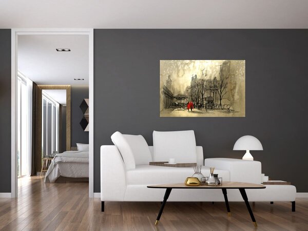 Tablou - Schiță a orașului (90x60 cm)