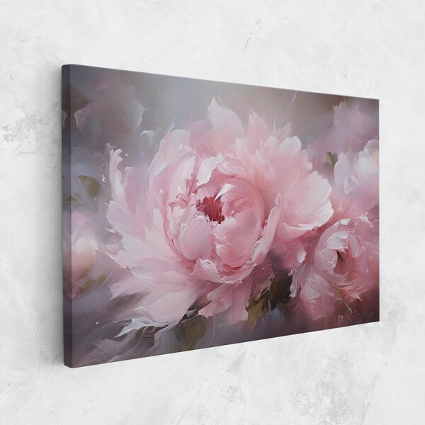 Tablou Canvas, 20x30cm, Dormitor si Living, Flori, Bujori, Dreamy Painting Peony