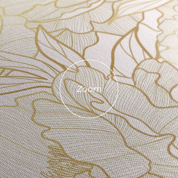 Tablou Canvas, 20x30cm, Dormitor si Living, Flori, Bujori, Golden Peony