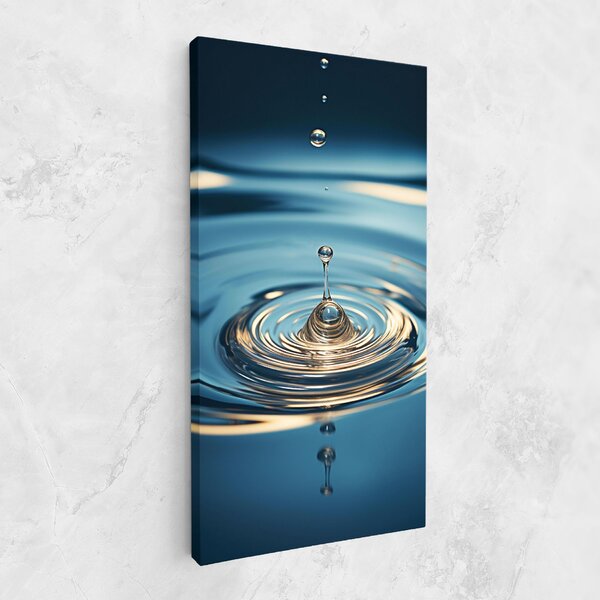 Tablou Canvas, 40x80cm, Dormitor si Living, Feng Shui, Apa, Cream Water Drop