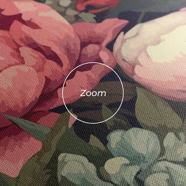 Tablou Canvas, 20x30cm, Dormitor si Living, Flori, Bujori, Pretty Artistic Peony