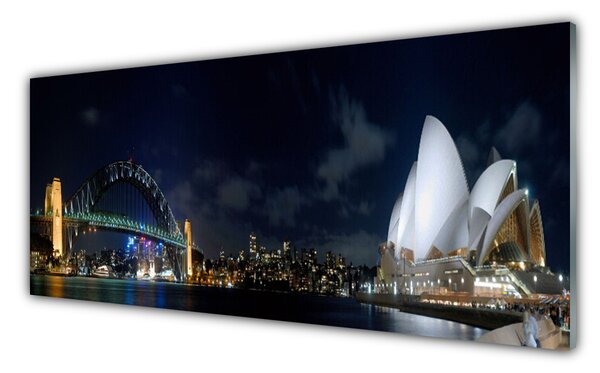 Tablouri acrilice Sydney Bridge City Arhitectură Alb Albastru Negru
