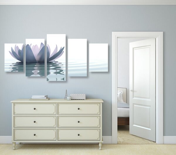 Tablou 5-piese floare de lotus