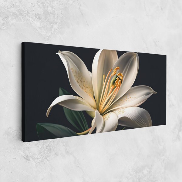 Tablou Canvas, 40x80cm, Dormitor si Living, Flori, Crini, Big Lily View