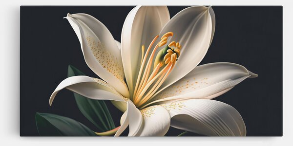 Tablou Canvas, 40x80cm, Dormitor si Living, Flori, Crini, Big Lily View