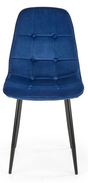 Scaun tapitat K417, albastru, 46x56x87 cm