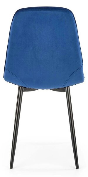 Scaun tapitat K417, albastru, 46x56x87 cm