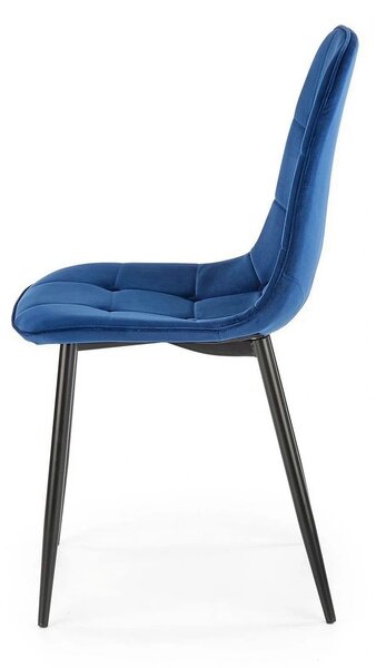 Scaun tapitat K417, albastru, 46x56x87 cm