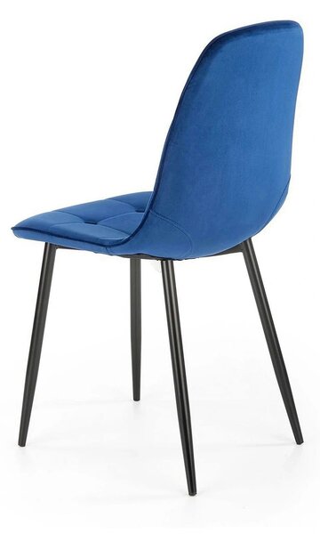 Scaun tapitat K417, albastru, 46x56x87 cm