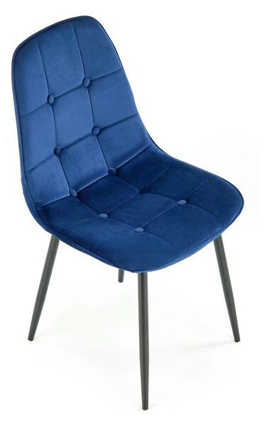 Scaun tapitat K417, albastru, 46x56x87 cm