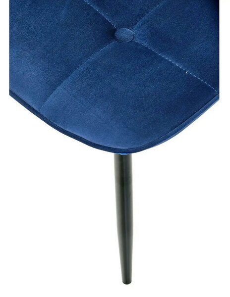 Scaun tapitat K417, albastru, 46x56x87 cm