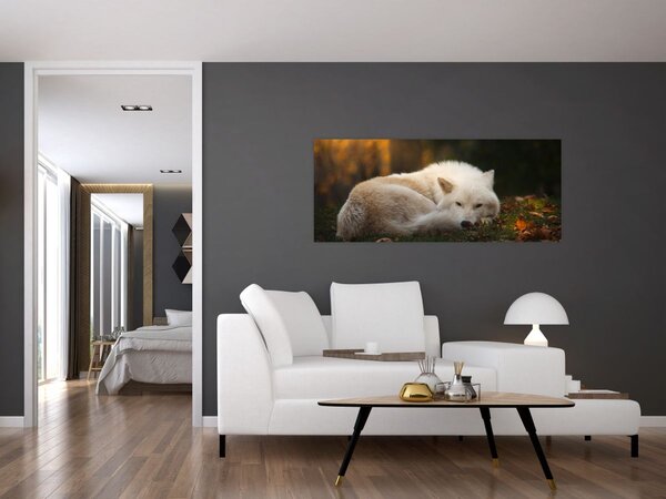 Tablou - Lupul care se odihnește (120x50 cm)
