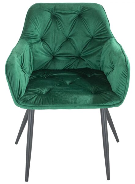Fotoliu Tokyo DENVER Catifea Verde | Stil Cocktail 57x64x78