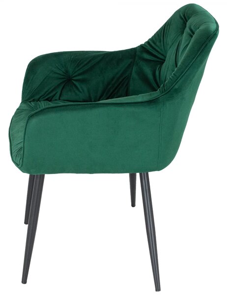 Fotoliu Tokyo DENVER Catifea Verde | Stil Cocktail 57x64x78