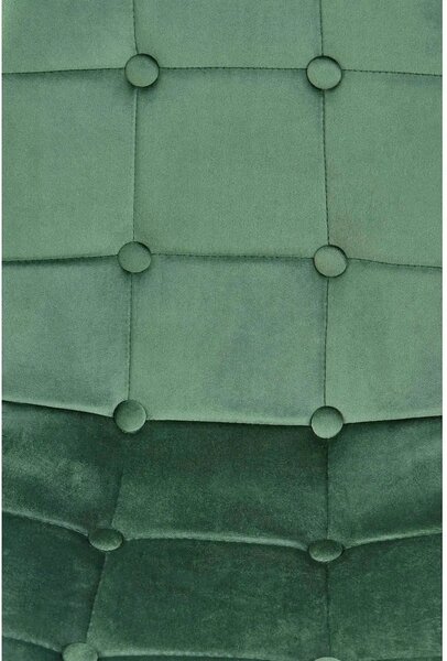 Scaun tapitat K417, verde/negru, stofa catifelata/metal, 46x56x87 cm