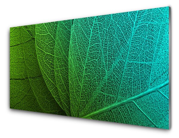 Tablou pe sticla Rezumat Frunze verde florale