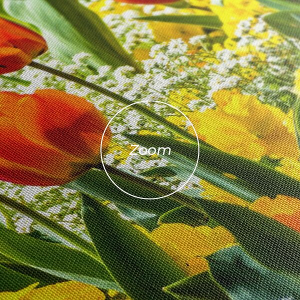 Tablou Canvas, 40x80cm, Dormitor si Living, Flori, Flori in natura, Colorful Tulips Garden