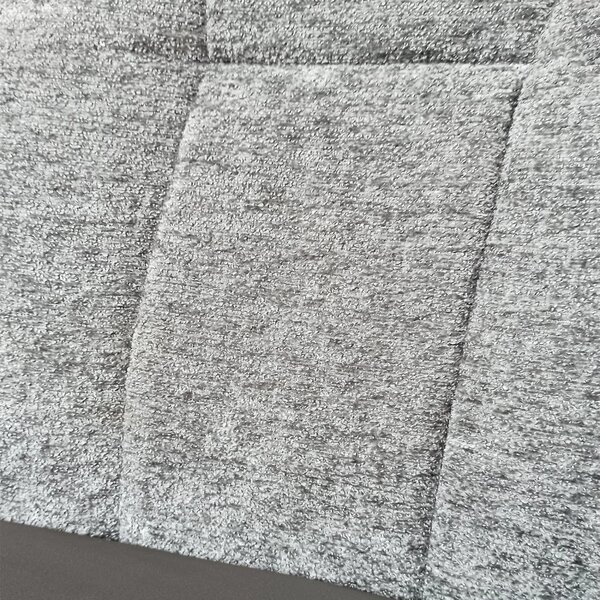 Scaun Tivoli, DENVER, piele ecologica antracit si stofa gri, picioare metalice negre, 46x56x92 cm