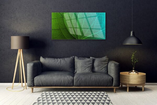 Tablou pe sticla Rezumat Frunze verde florale