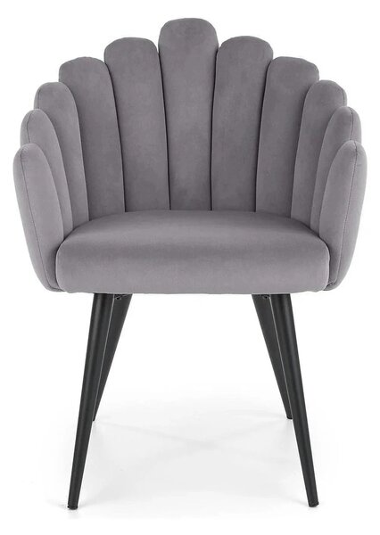 Scaun tapitat K410, gri inchis, 65x62x85 cm