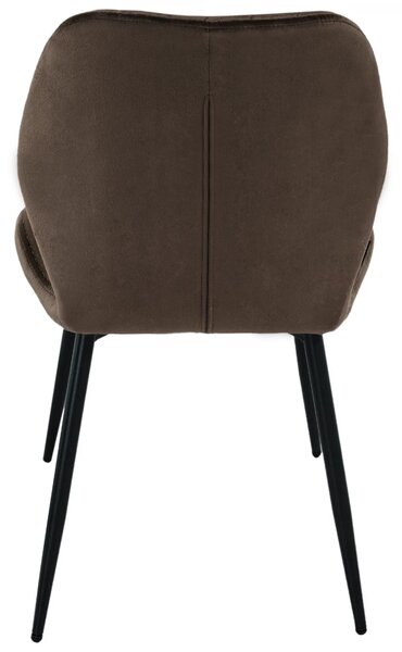 Scaun Goteborg, DENVER, catifea maro, picioare metalice negre, 48x58x86 cm