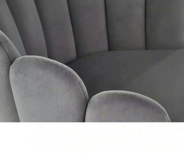 Scaun tapitat K410, gri inchis, 65x62x85 cm