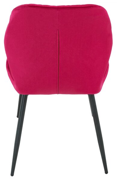 Scaun Goteborg, DENVER, catifea bordo, picioare metalice negre, 48x58x86 cm