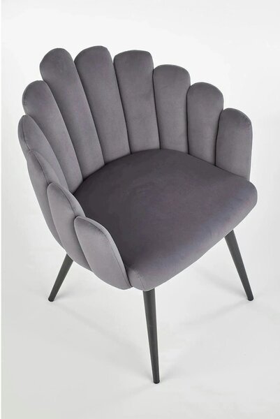 Scaun tapitat K410, gri inchis, 65x62x85 cm