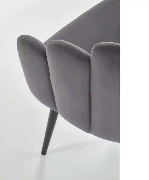 Scaun tapitat K410, gri inchis, 65x62x85 cm