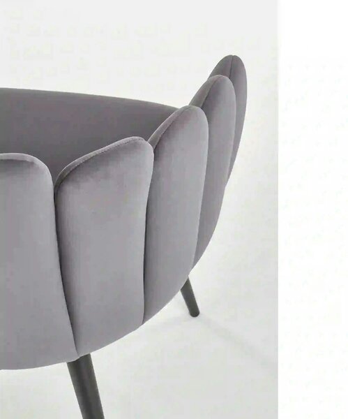 Scaun tapitat K410, gri inchis, 65x62x85 cm