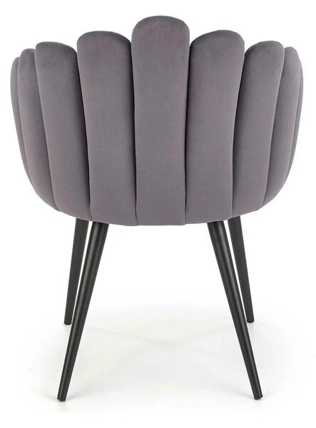 Scaun tapitat K410, gri inchis, 65x62x85 cm
